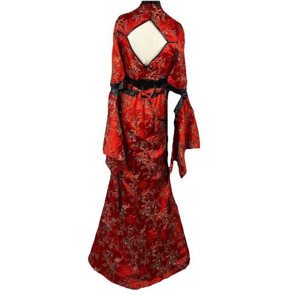 Lip Service Hollywood Geisha Red and Black Kimono Dress Rare Find Excellent Cond - Picture 5 of 9